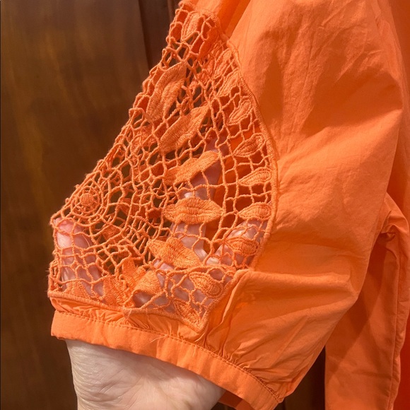 Vineyard Vines Women’s Just Peachy Cotton Eyelet Blouse size M - Picture 4 of 10